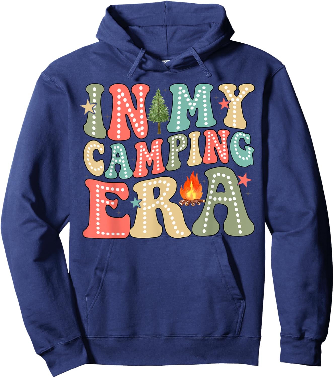 In My Camping Era Cute Camping Lovers Hoodie - Hoodie | Navy