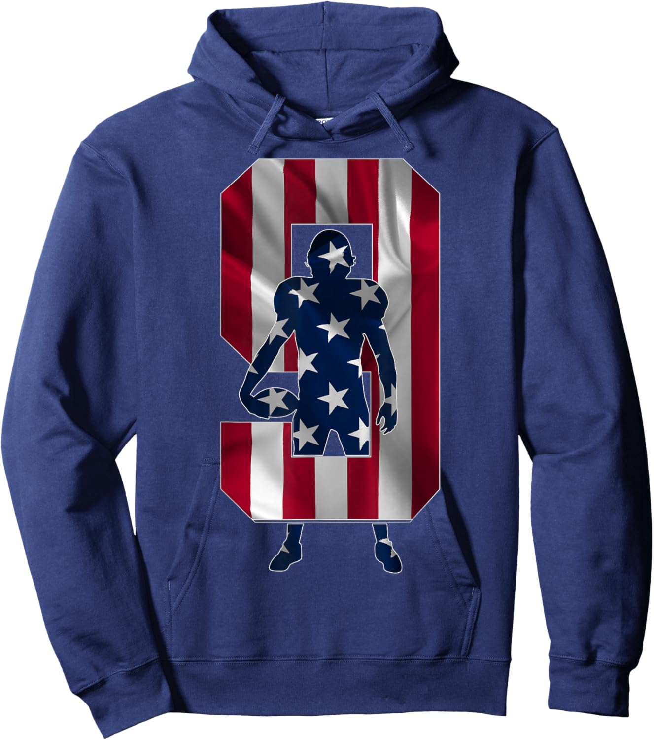 Number 9 Years Football 9th Birthday Hoodie - Hoodie | Navy
