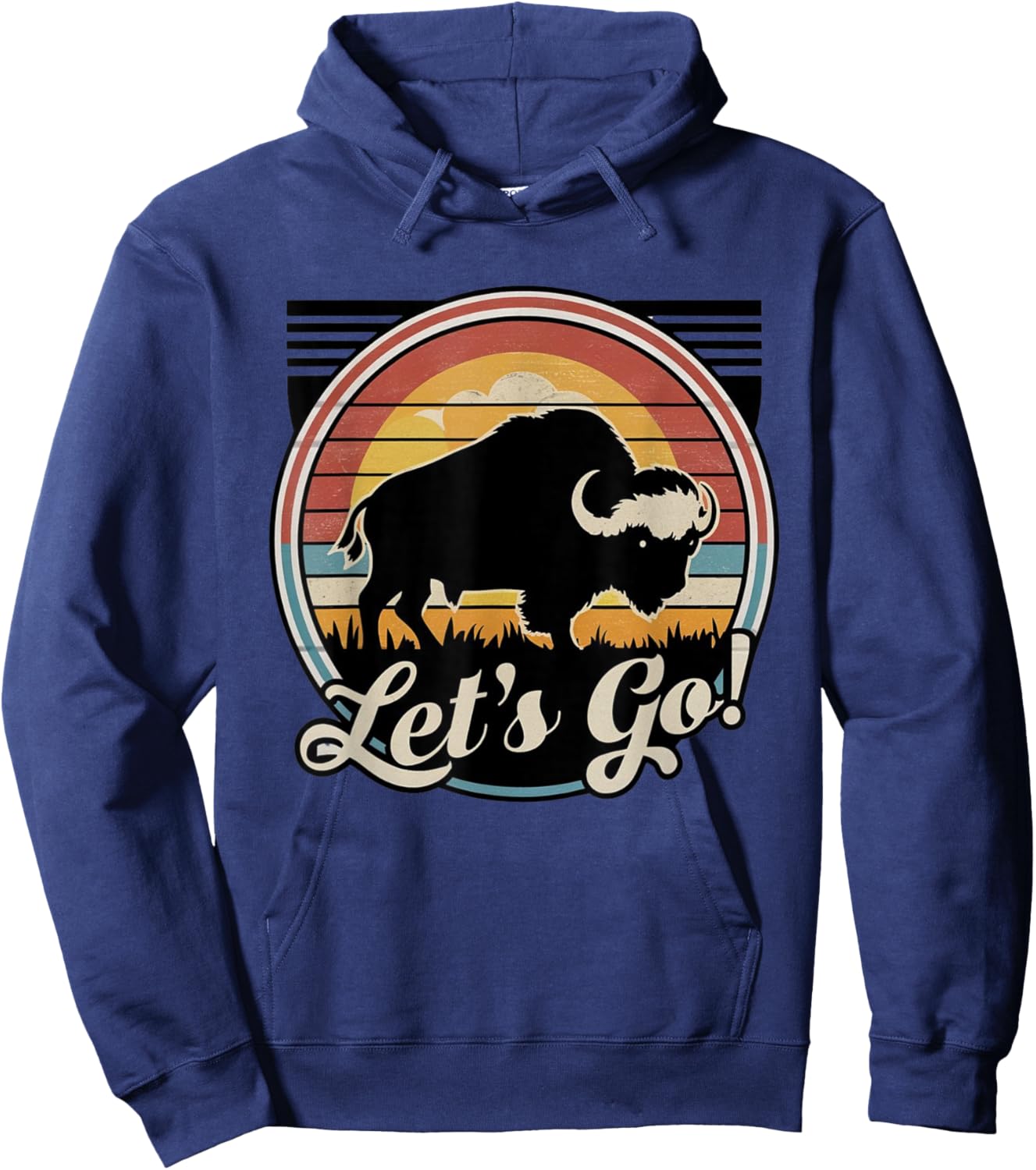 Let's Go Buffalo New York WNY BFLO Vintage Hoodie - Hoodie | Navy