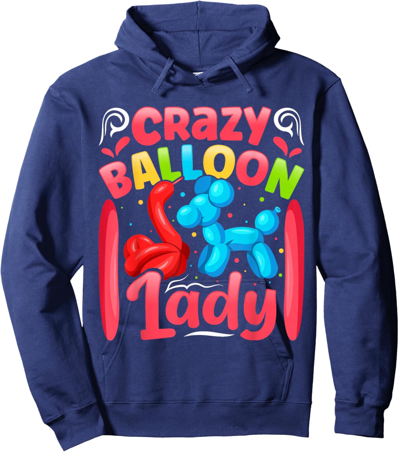 Party Balloon Design Hoodie - Hoodie | Navy
