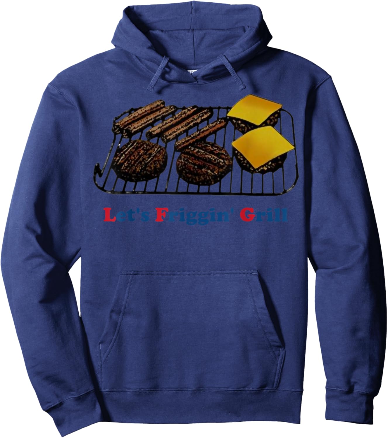 Let’s Friggin’ Grill LFG Hoodie - Hoodie | Navy