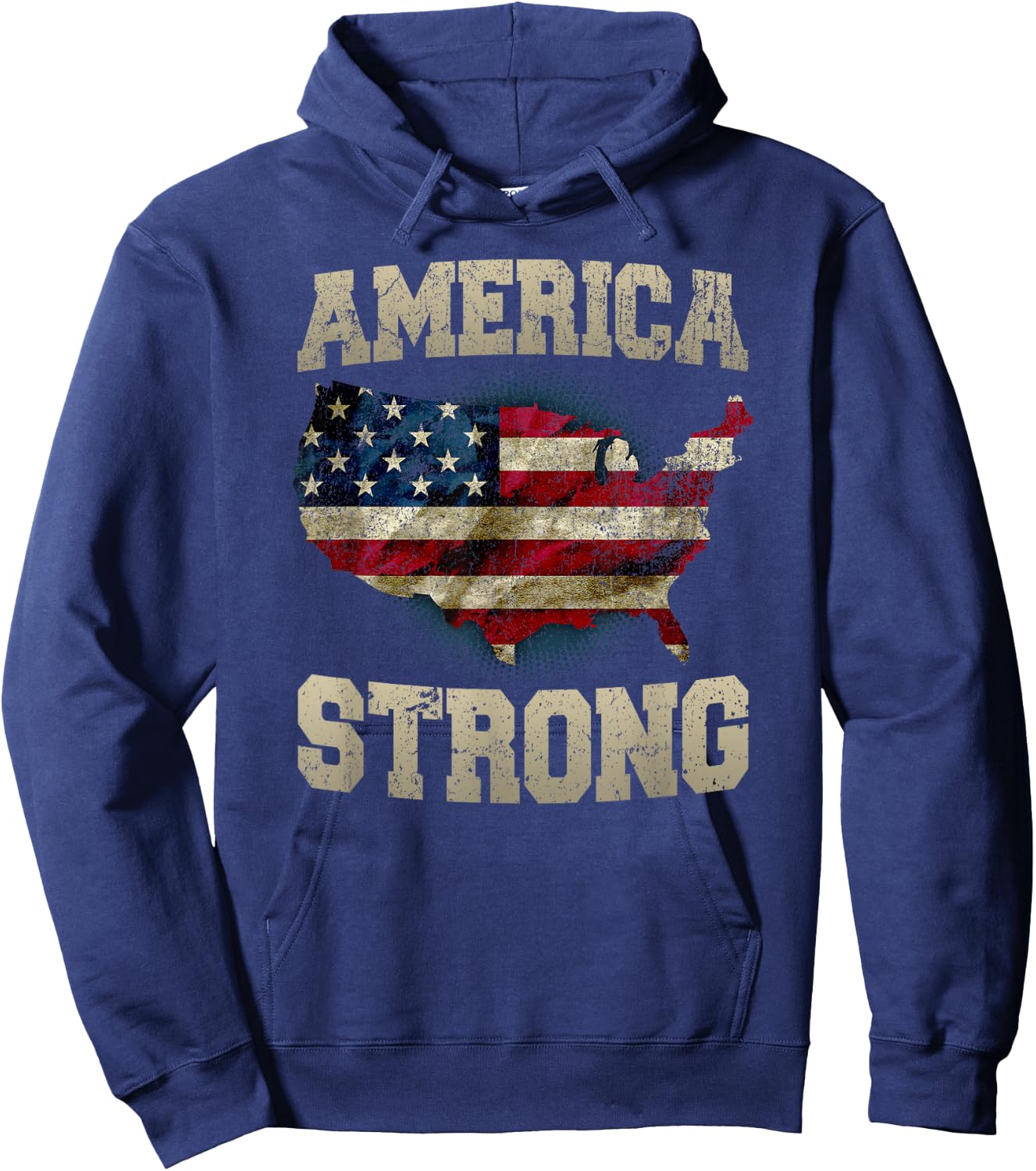 Patriotic America Strong Kids Men Hoodie - Hoodie | Navy