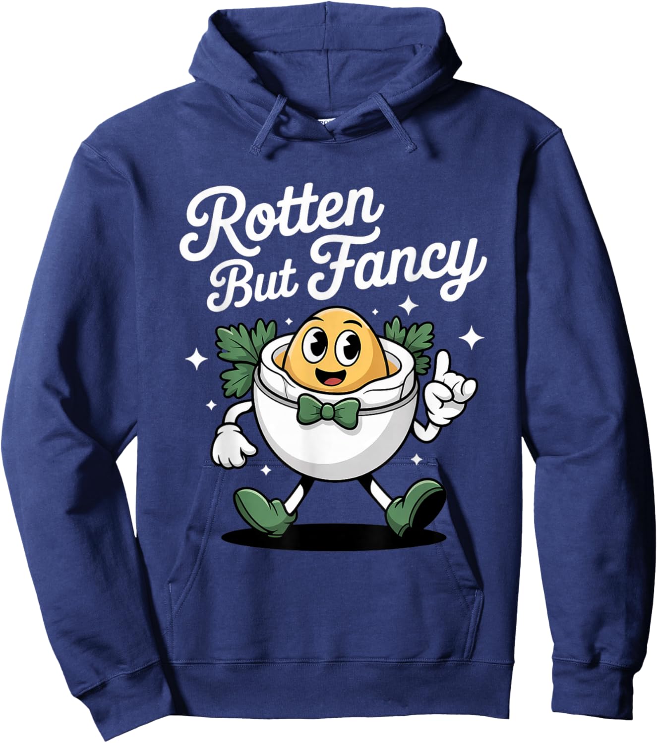 Rotten But Fancy Deviled Egg Mascot Hoodie - Hoodie | Navy