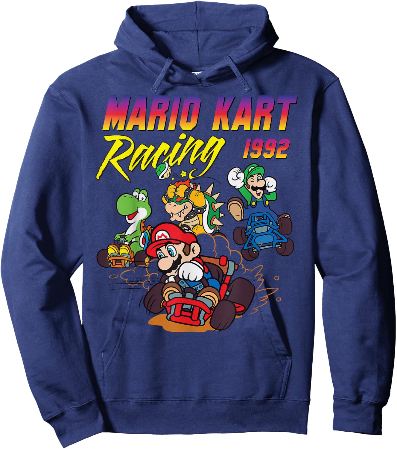 Mario Kart Racing 1992 Group Shot Hoodie - Hoodie | Navy