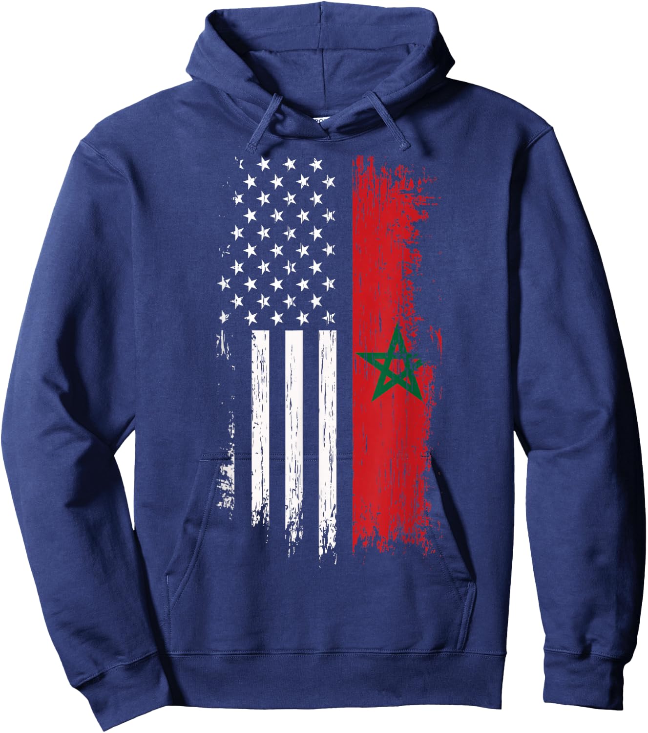 Moorish American Flag - Pride Morocco USA Shirt Hoodie - Hoodie | Navy