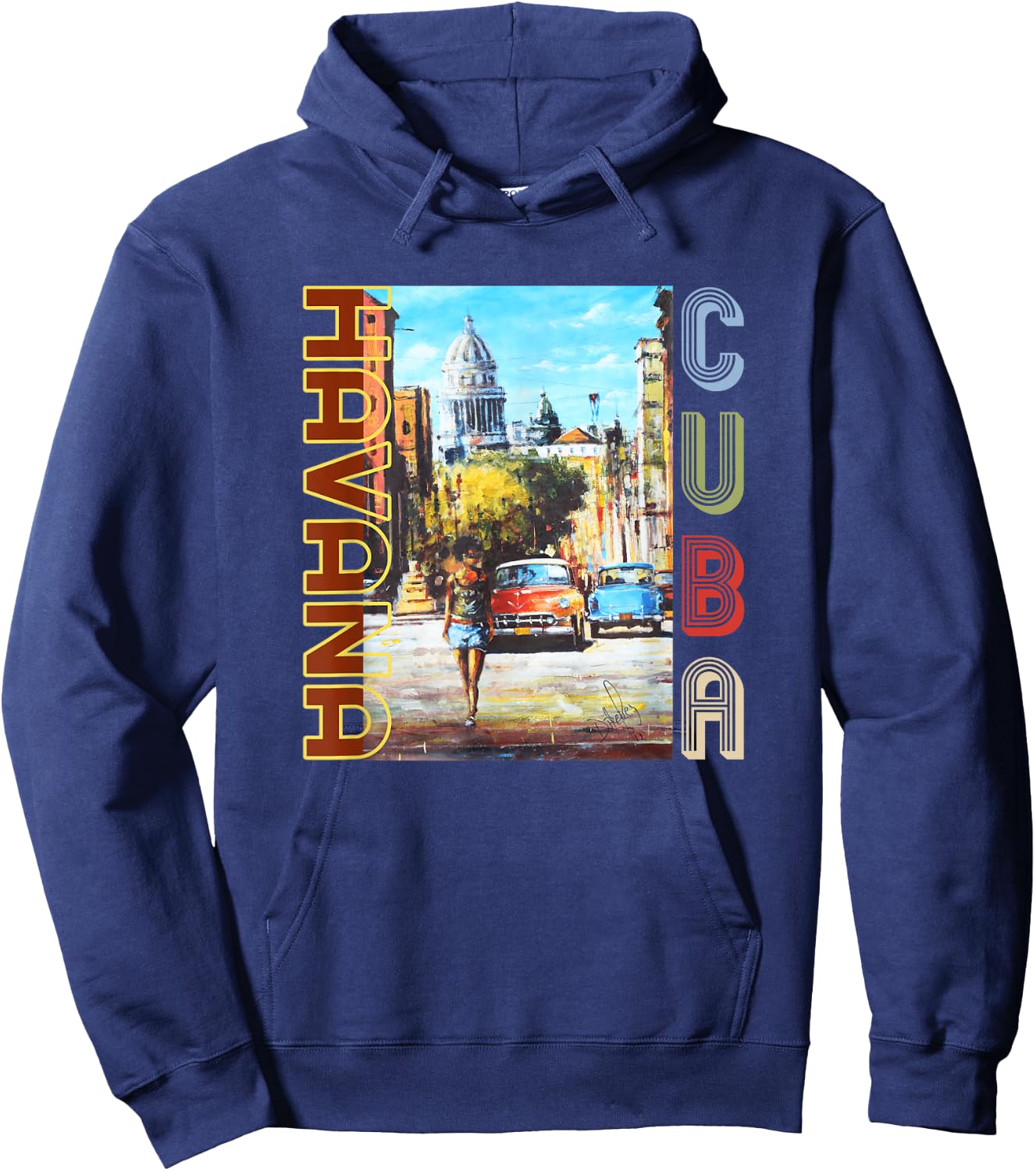 Havana Cuba Fine Art - National Capital Hoodie - Hoodie | Navy