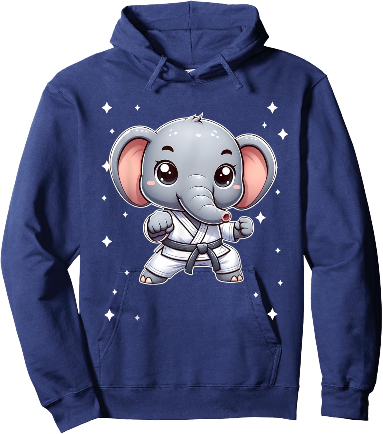 Cute kawaii karate elephant Martial Arts Hoodie - Hoodie | Navy
