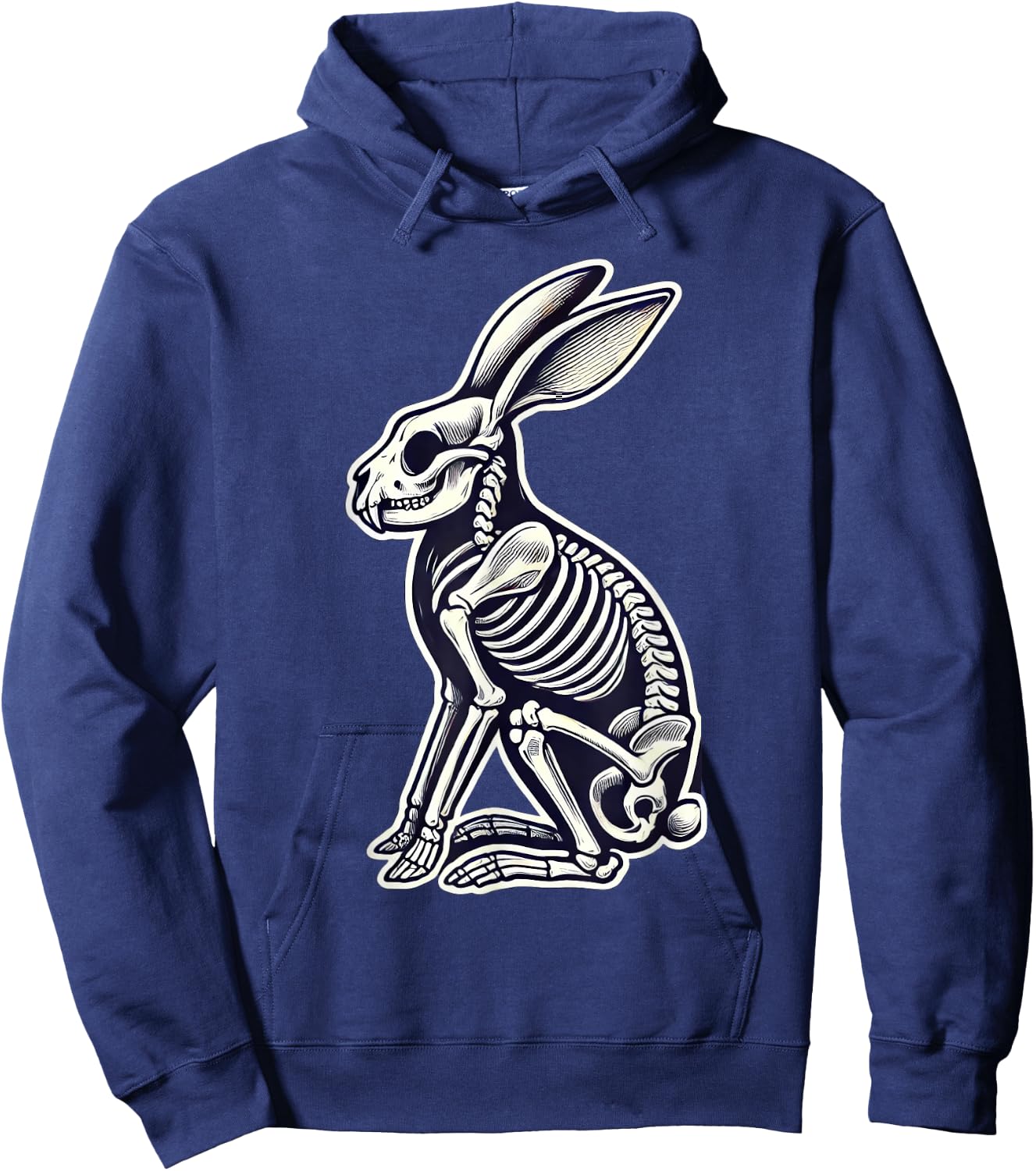 Rabbit Bunny Skeleton Halloween Hoodie - Hoodie | Navy