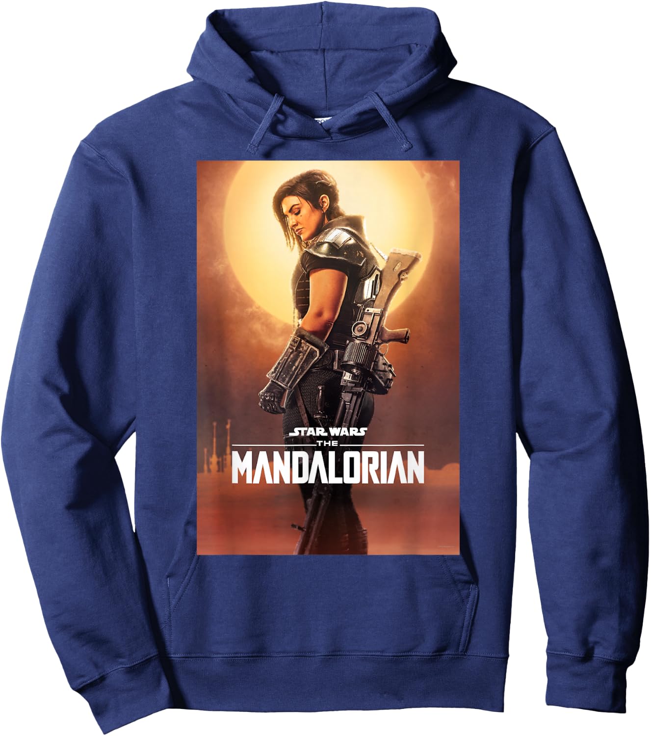Star Wars The Mandalorian Cara Dune Poster Hoodie - Hoodie | Navy