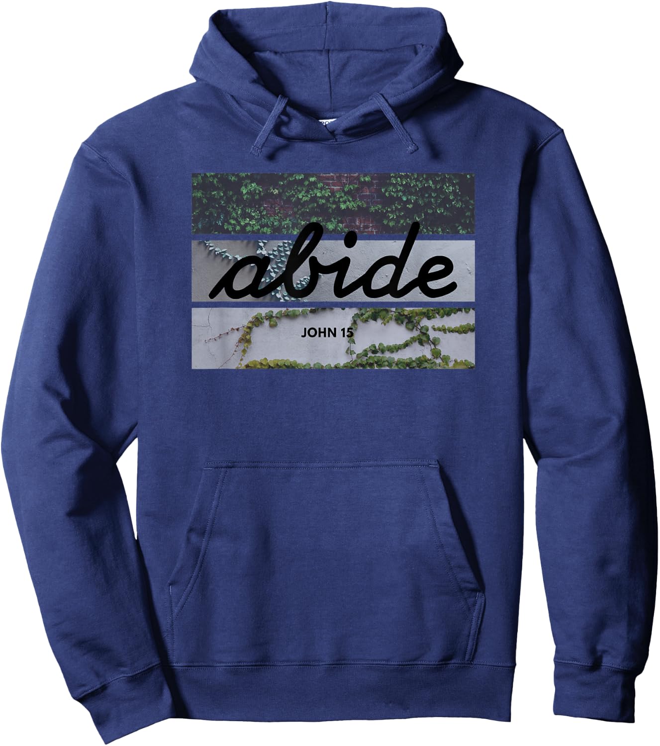 Abide John 15 Bible in Cursive Hoodie - Hoodie | Navy