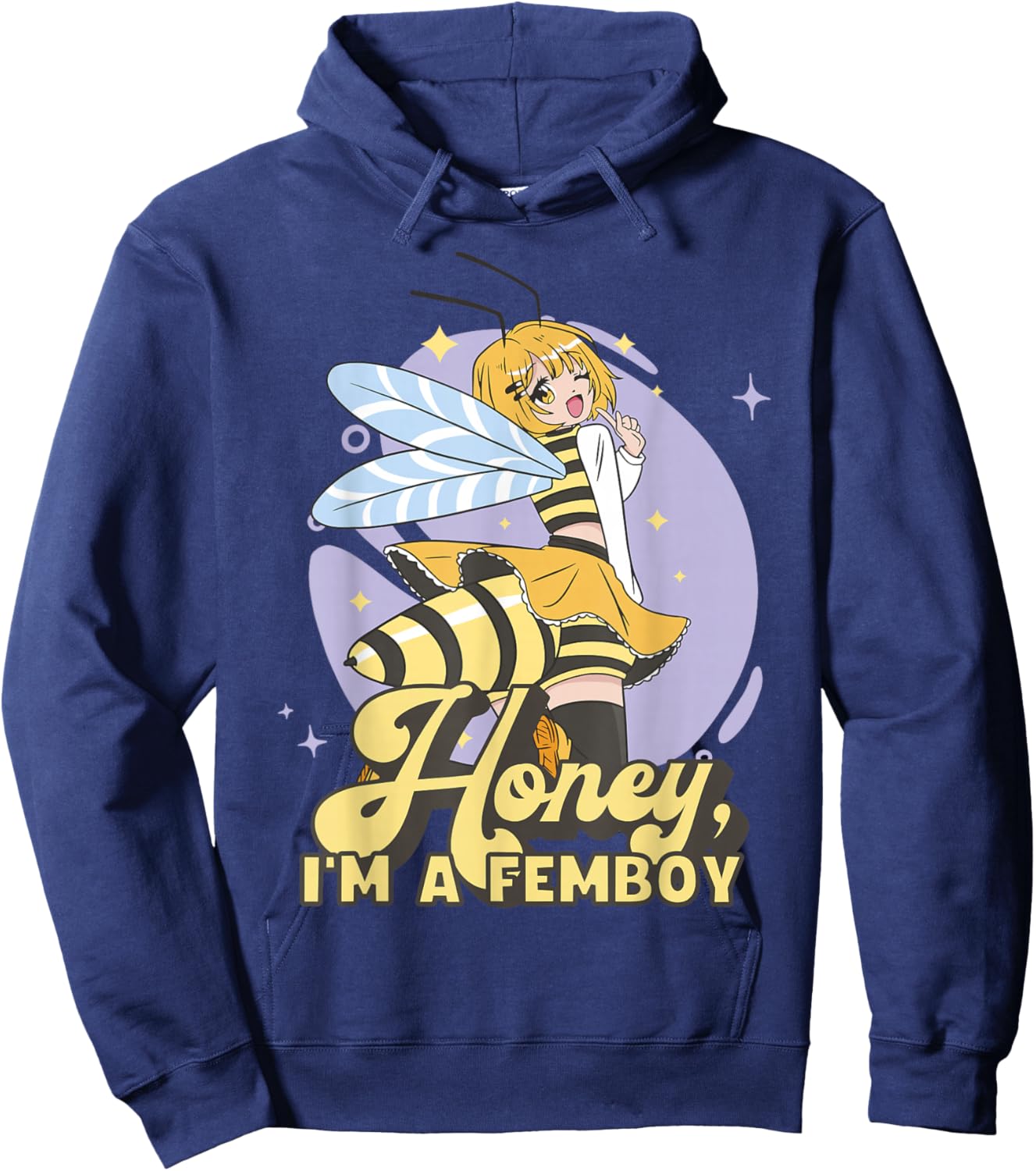 Femboy Anime Honey I'm a Femboy Hoodie - Hoodie | Navy