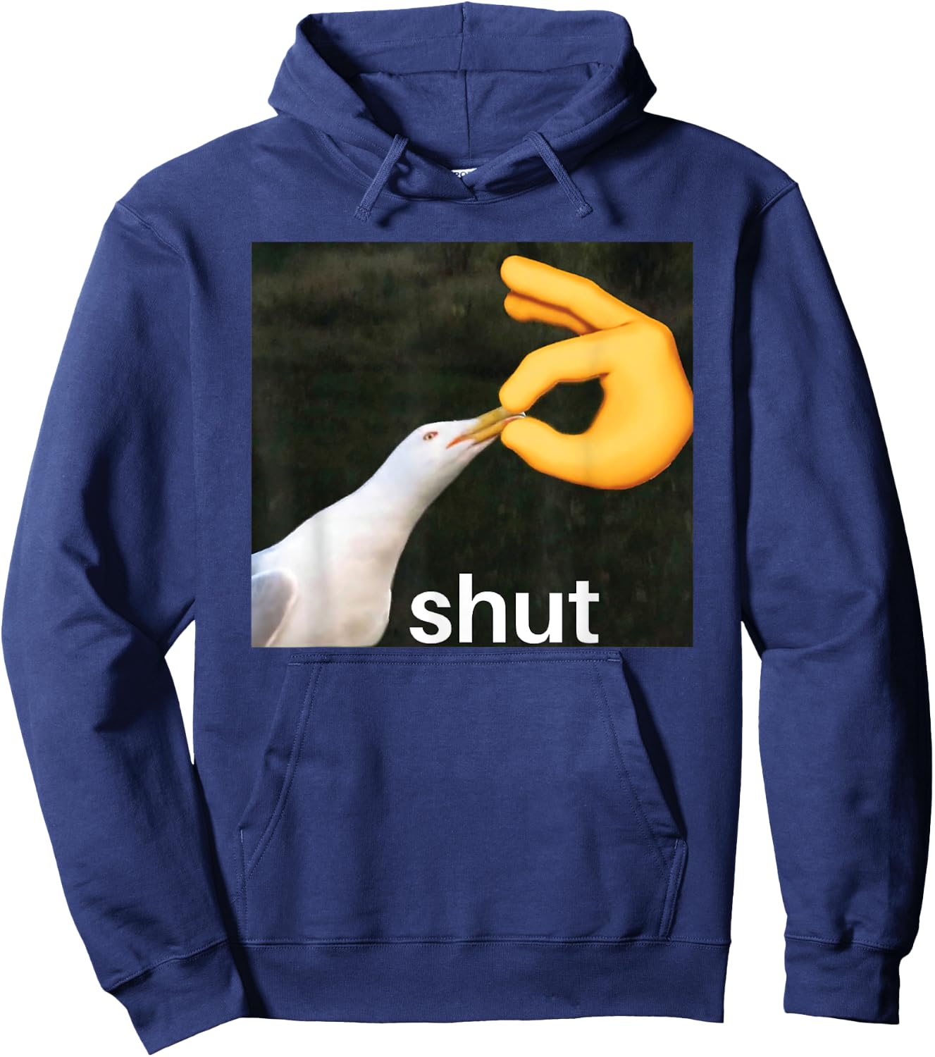 Shut Seagull Meme Bird Shut Meme Hoodie - Hoodie | Navy