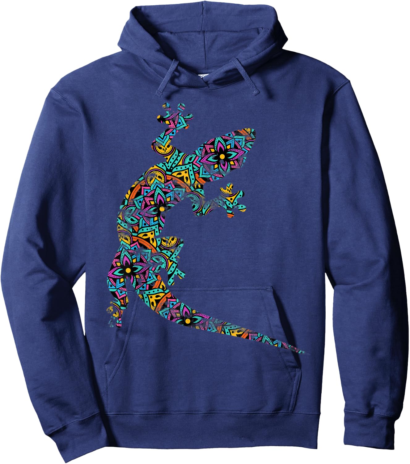 Colorful Gecko Hoodie - Hoodie | Navy