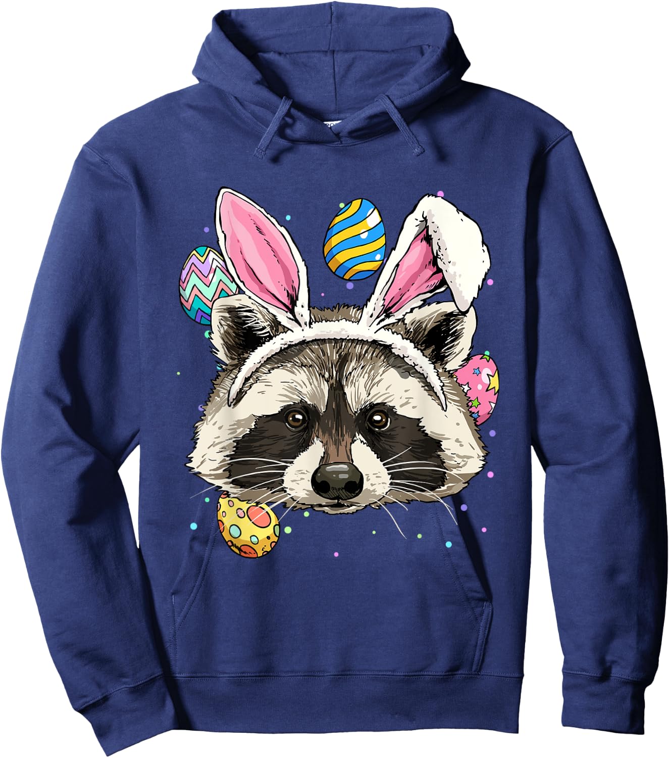 Easter Bunny Raccoon Lover Funny Easter Raccoon Hoodie - Hoodie | Navy
