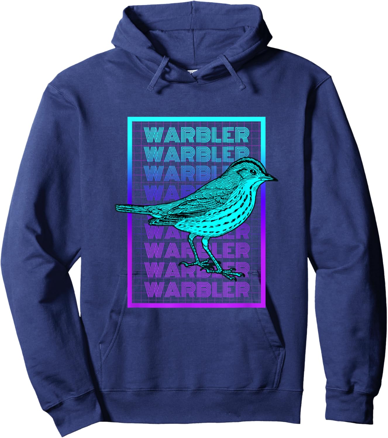 Warbler Bird Vintage Retro Warbler Hoodie - Hoodie | Navy