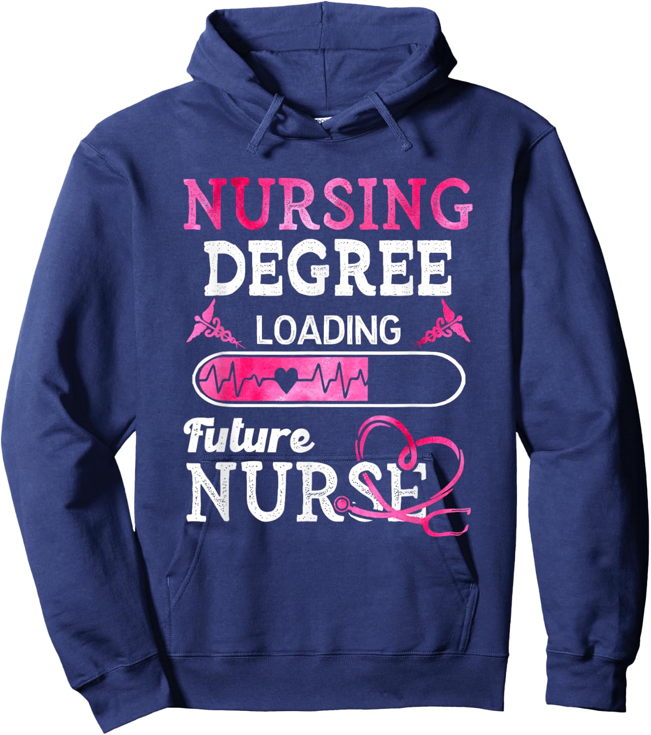 Nursing Degree Loading Future Nurse Profession Hoodie - Hoodie | Navy