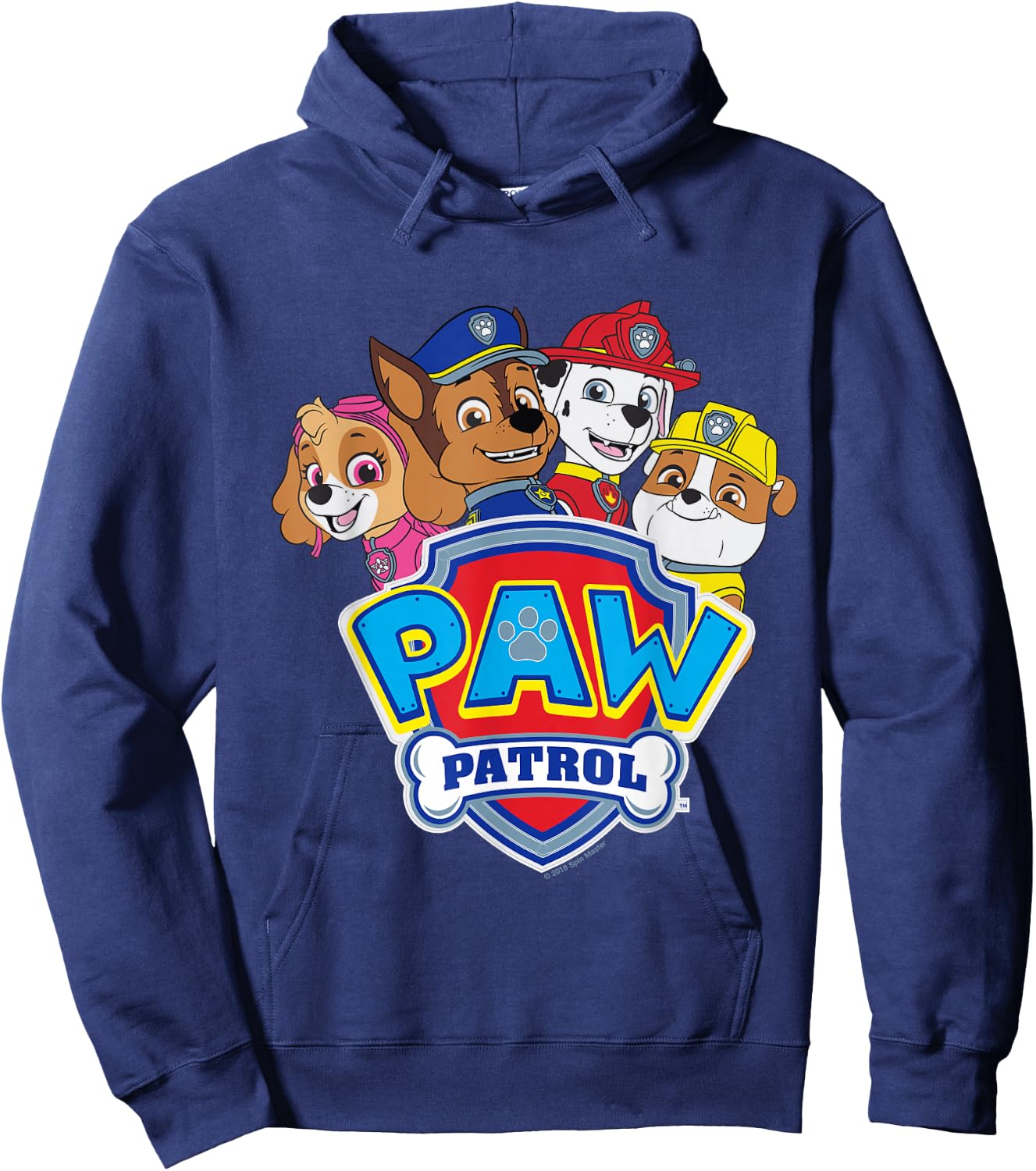 Paw Patrol Group with Logo Hoodie - Hoodie | Navy