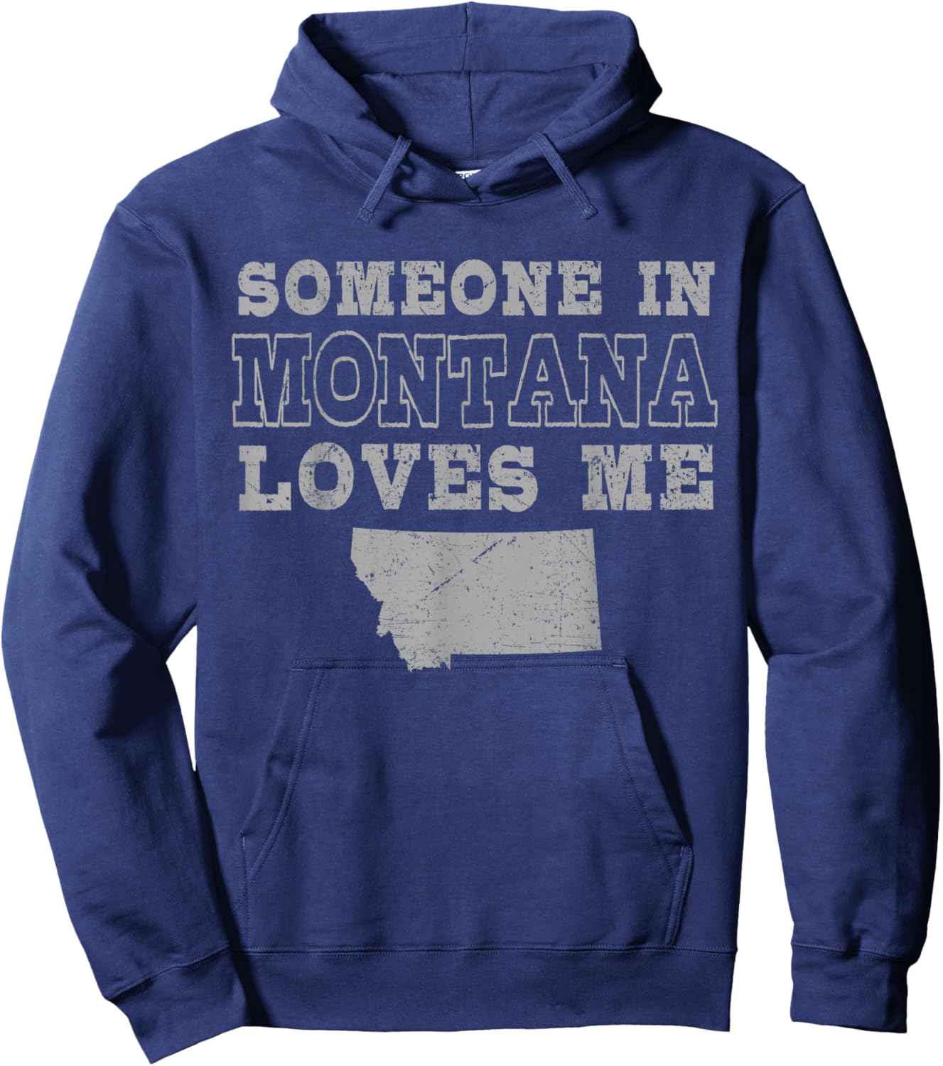 Someone In Montana Loves Me Vintage US State Hoodie - Hoodie | Navy
