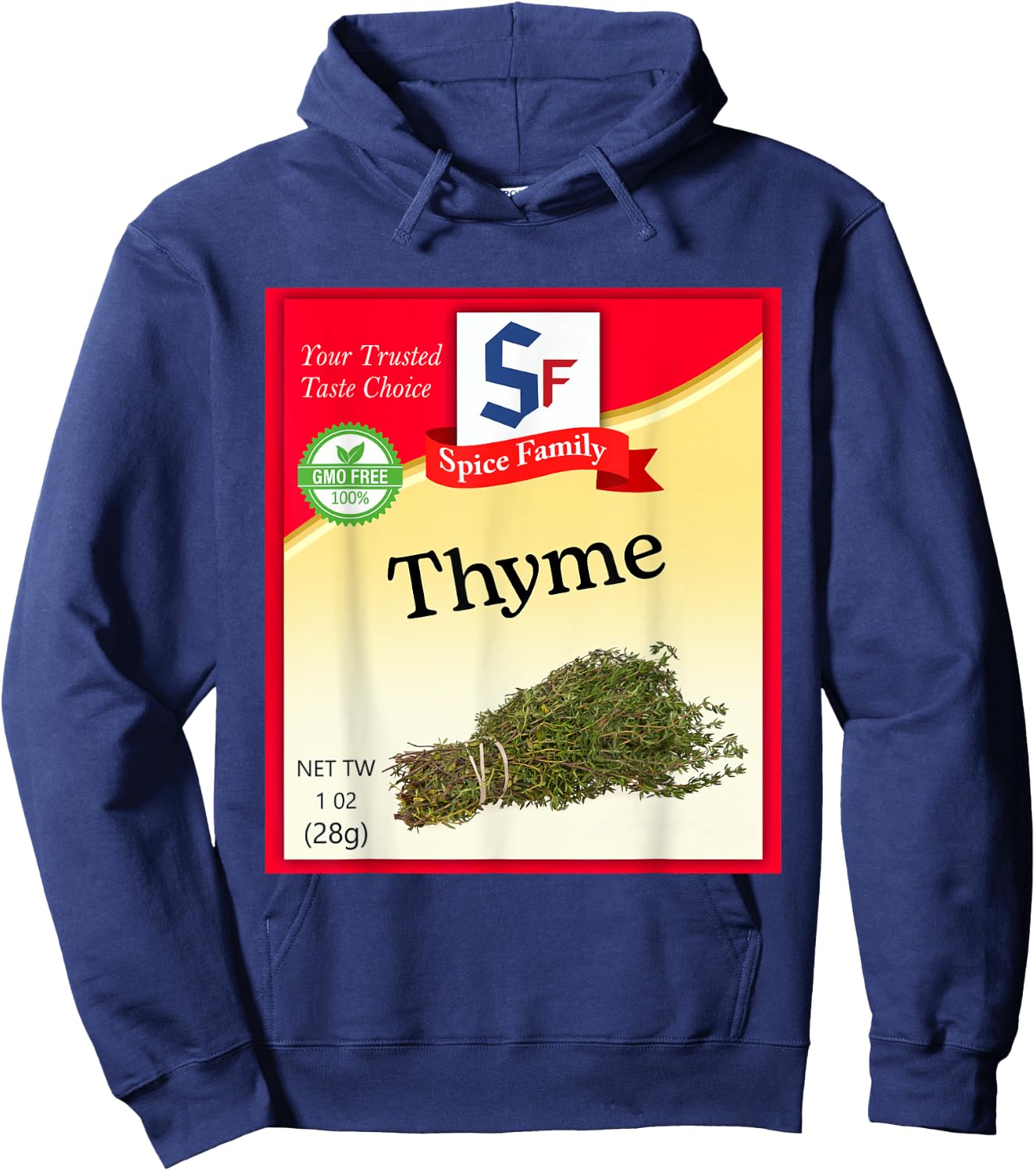 Thyme Condiment Costume Holiday Spice Costumes Hoodie - Hoodie | Navy