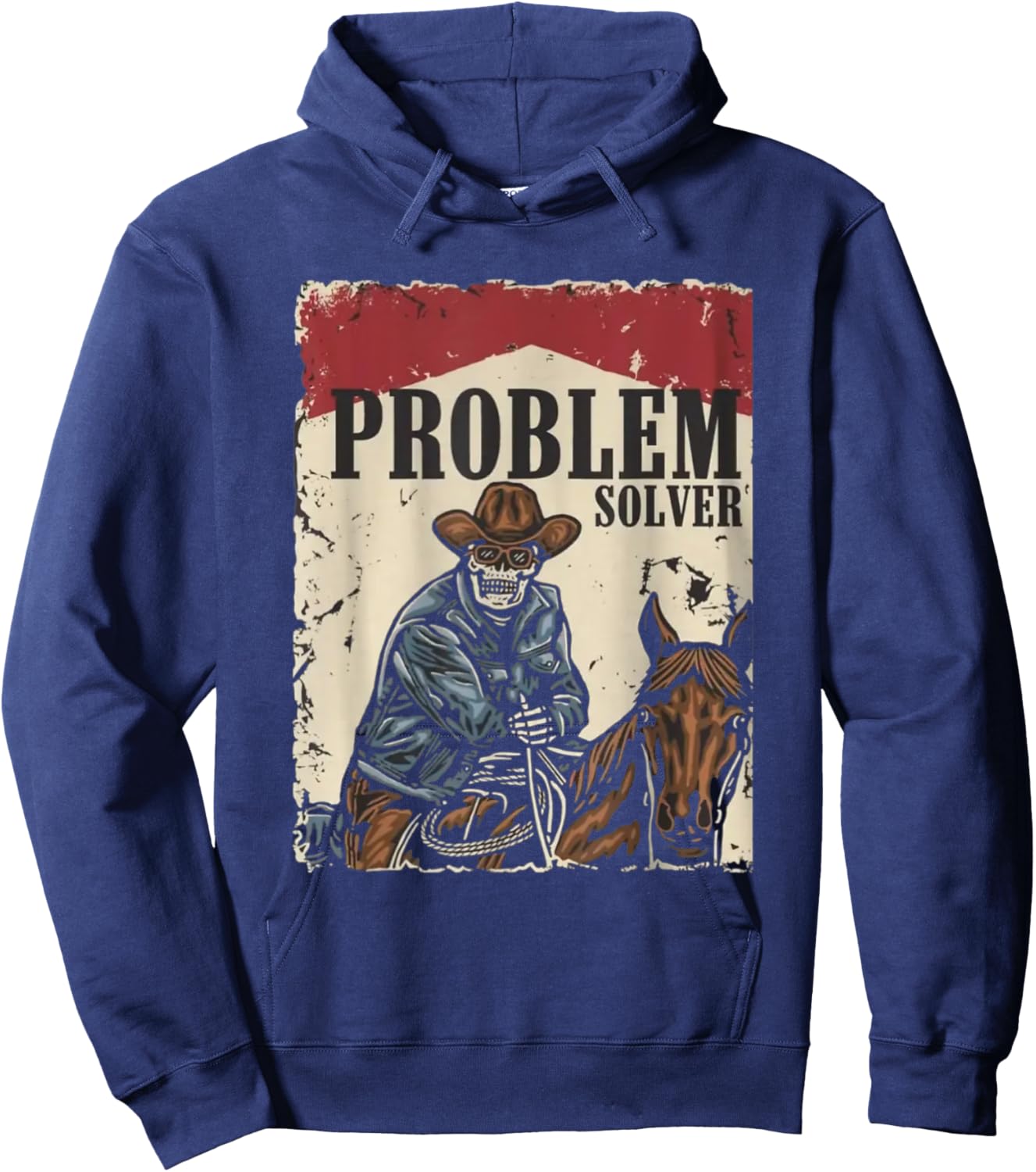 Problem Solver Men Women Gift Funny Horse Lover Hoodie - Hoodie | Navy