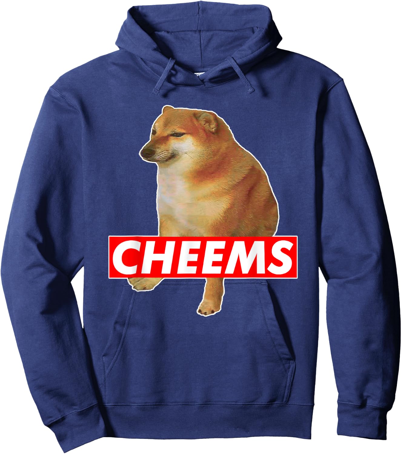 Cheems Ironic Doge Meme Hoodie - Hoodie | Navy