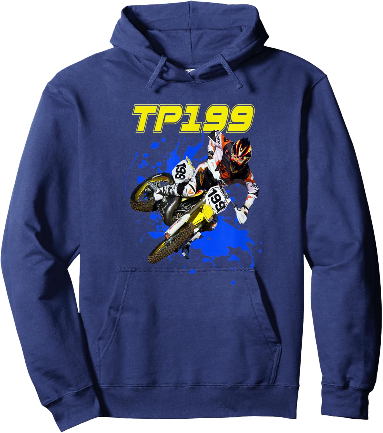 TP199-Official -Kids Black Modern Motocross Hoodie - Hoodie | Navy