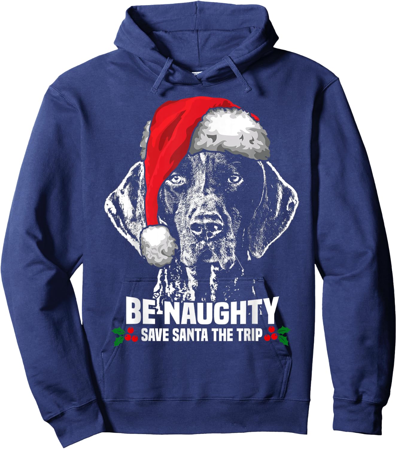 Save Santa German Shorthaired Pointer Xmas Hoodie - Hoodie | Navy