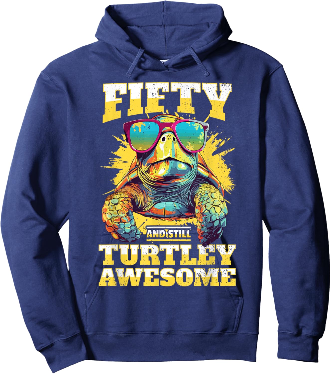 Tortoise 50th Birthday Turtle Age 50 Years Hoodie - Hoodie | Navy