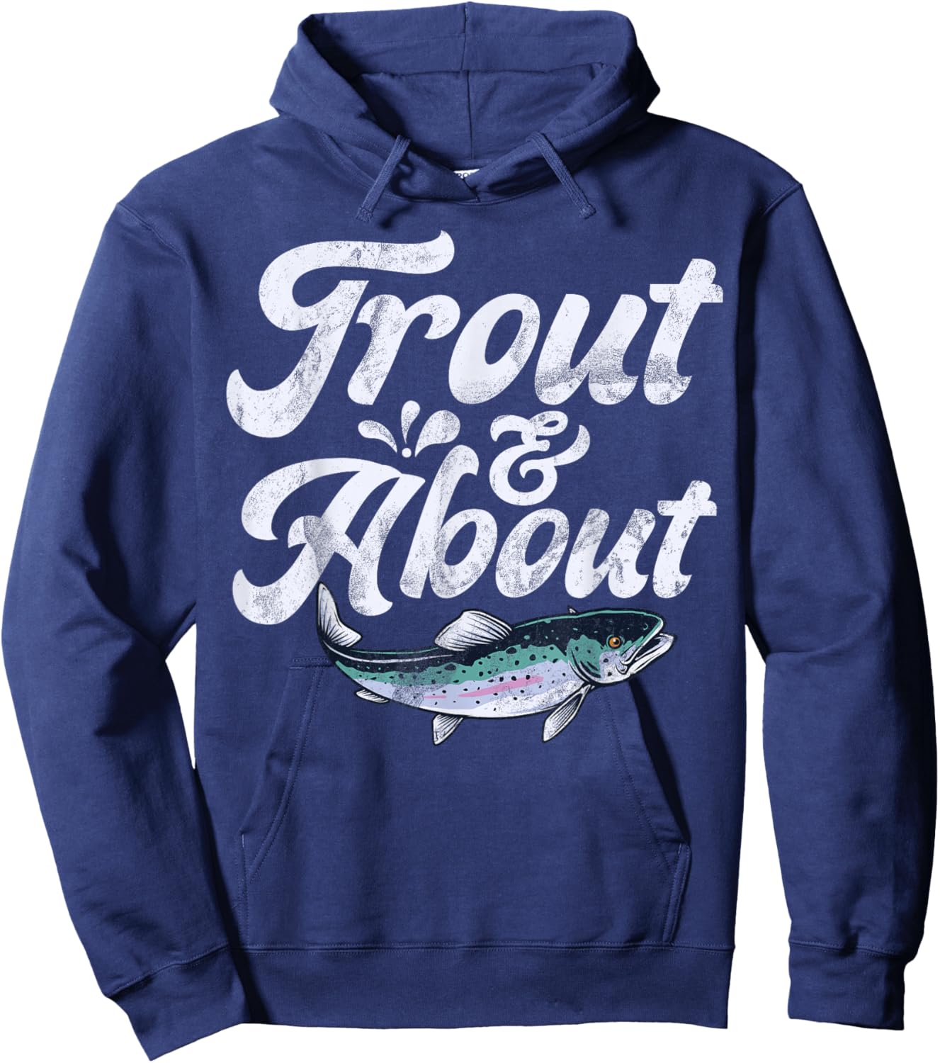 Trout & About Trout Hoodie - Hoodie | Navy
