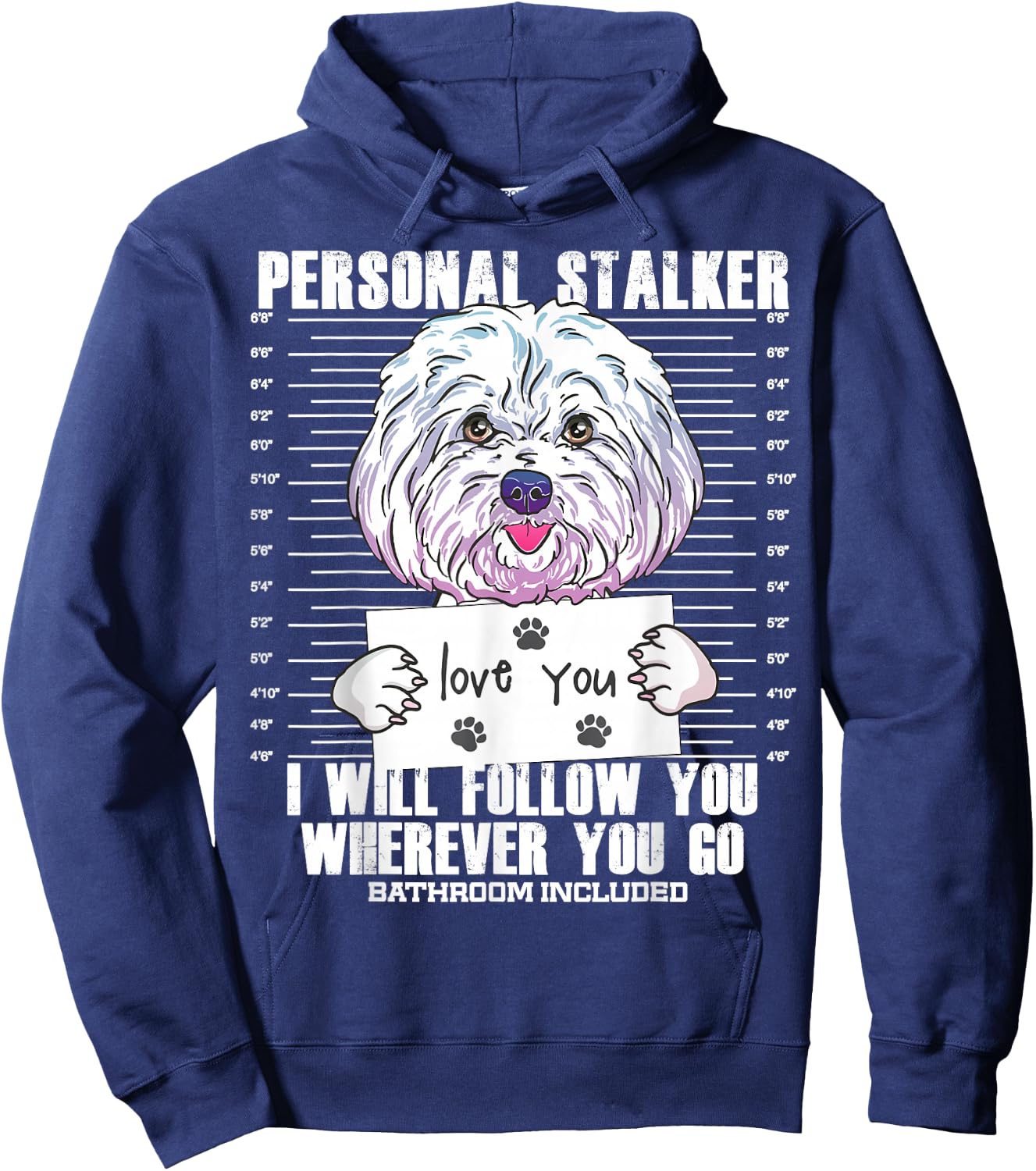 Funny Maltese Malshi Dog Quote Gift Hoodie - Hoodie | Navy