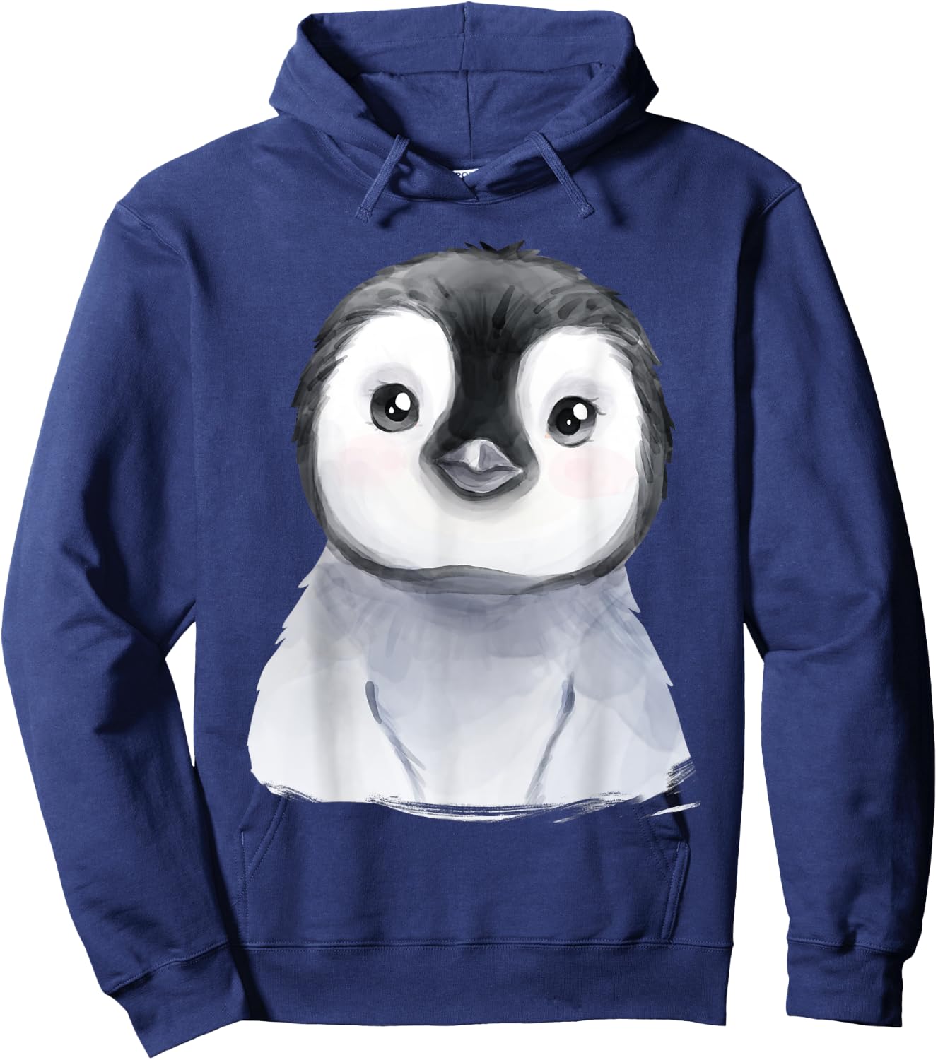 Baby Penguin Chick Watercolor Hoodie - Hoodie | Navy