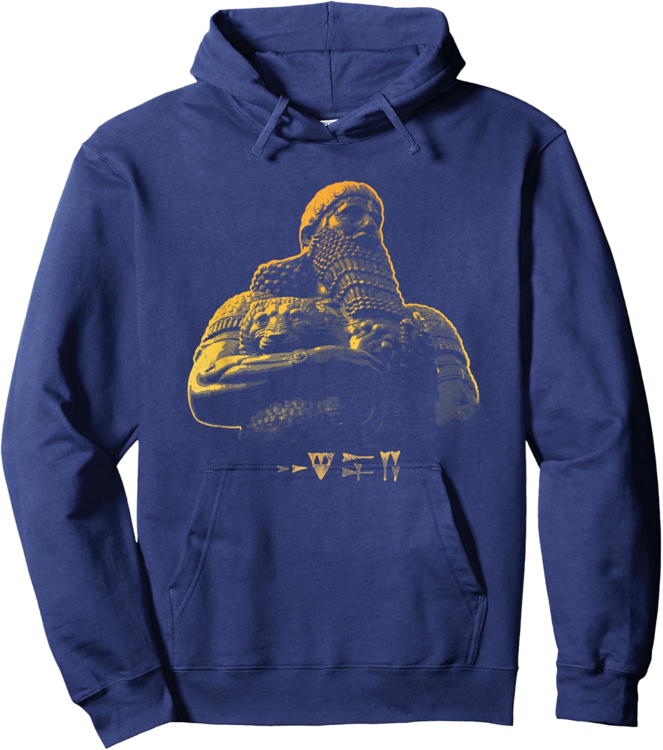 King Ashurbanipal Mesopotamian Assyrian Culture Hoodie - Hoodie | Navy