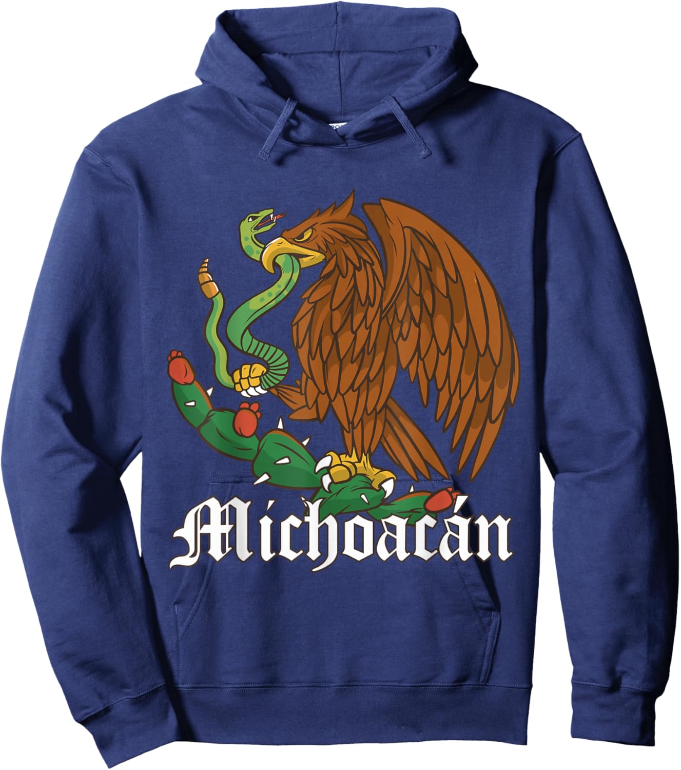 Michoacan Mexico with Mexican Eagle, Michoacan Hoodie - Hoodie | Navy