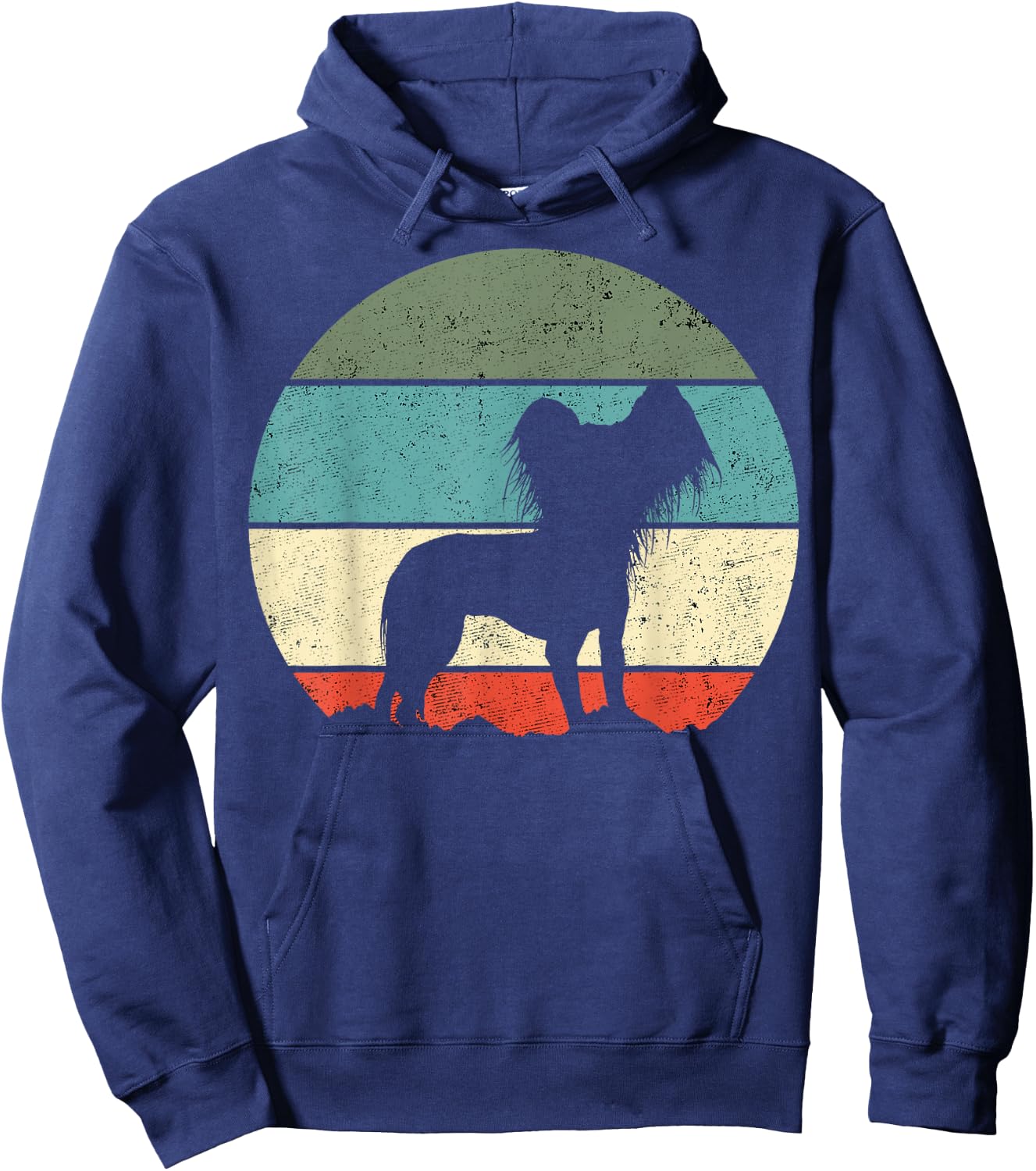 Chinese Crested Dog Retro Men Women Girls Kids Hoodie - Hoodie | Navy