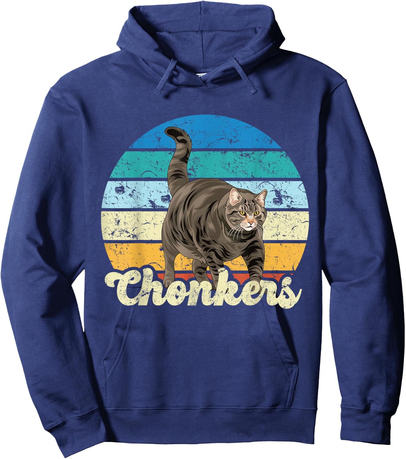 Chonkers Funny Chonk Cat Meme Chonky Boi Hoodie - Hoodie | Navy