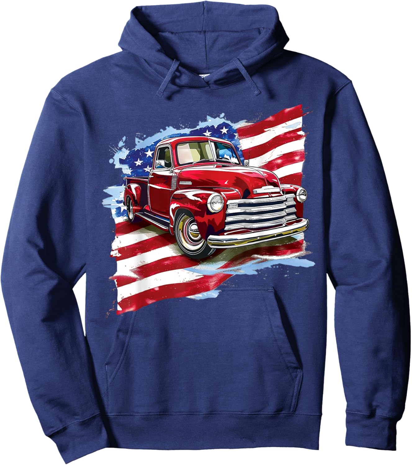 Vintage Pick Up Truck Hoodie - Hoodie | Navy