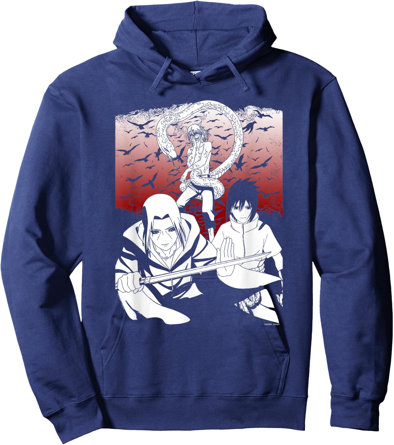 Naruto Shippuden Sasuke Orochimaru Anime Hoodie - Hoodie | Navy