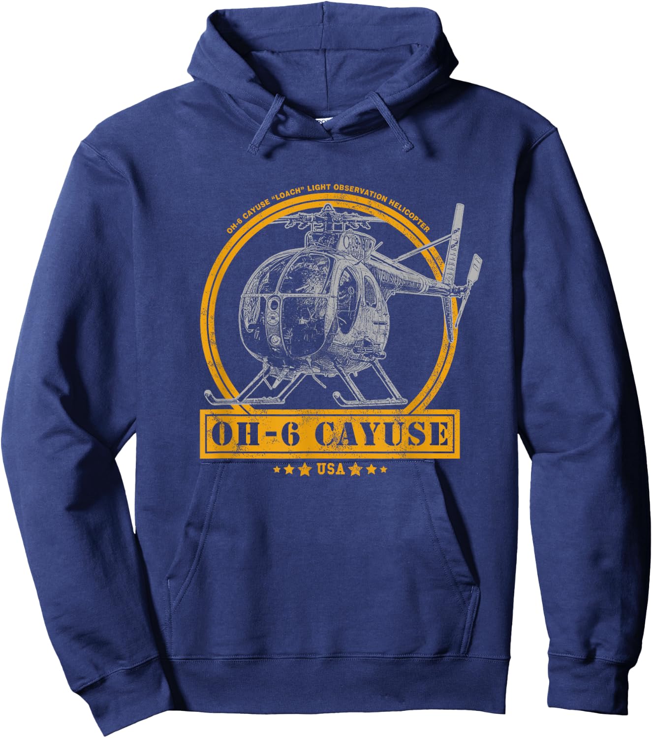 OH-6 "Loach" Cayuse Helicopter Hoodie - Hoodie | Navy