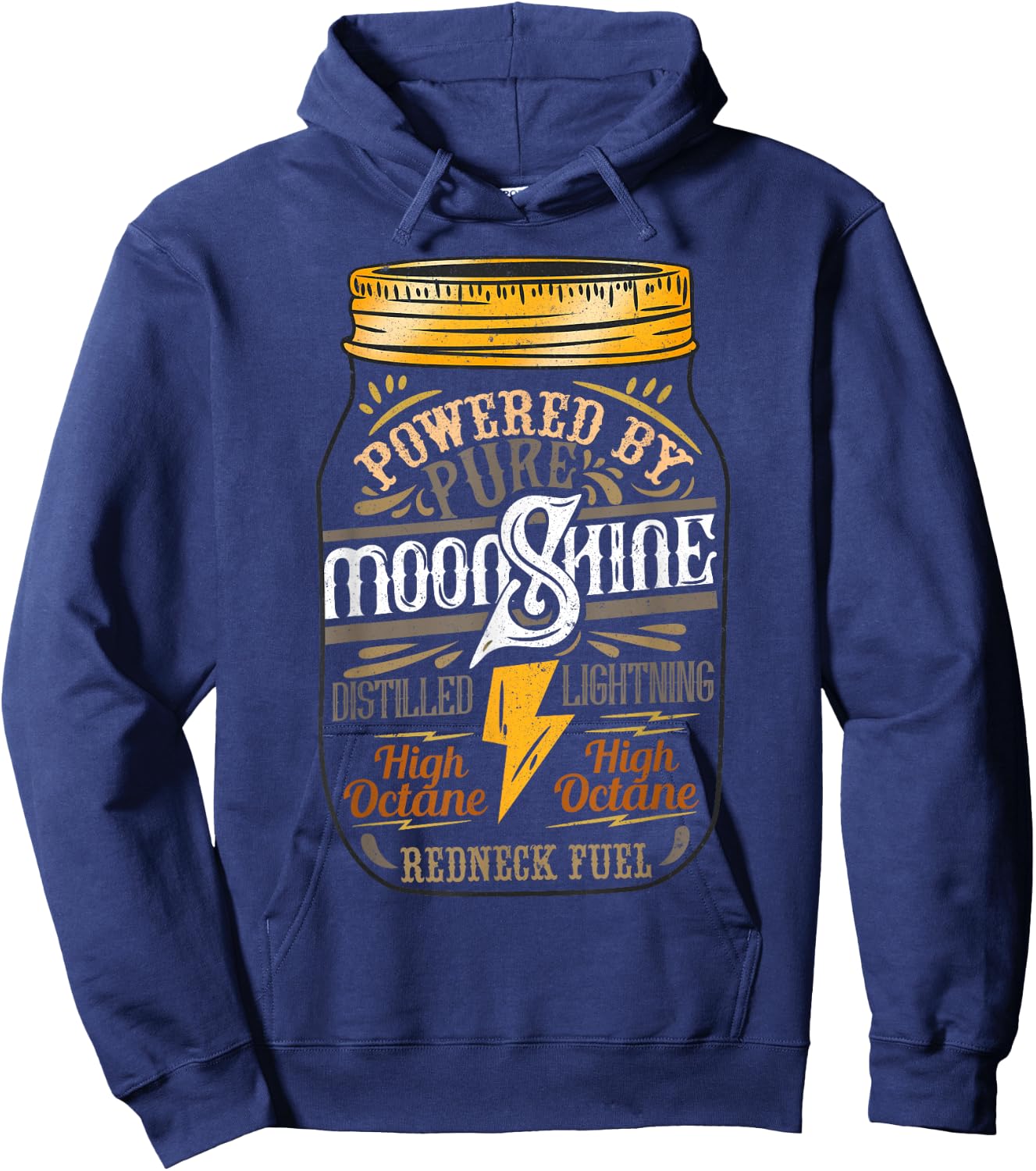 Funny Moonshiner Redneck I Pure Power Hoodie - Hoodie | Navy