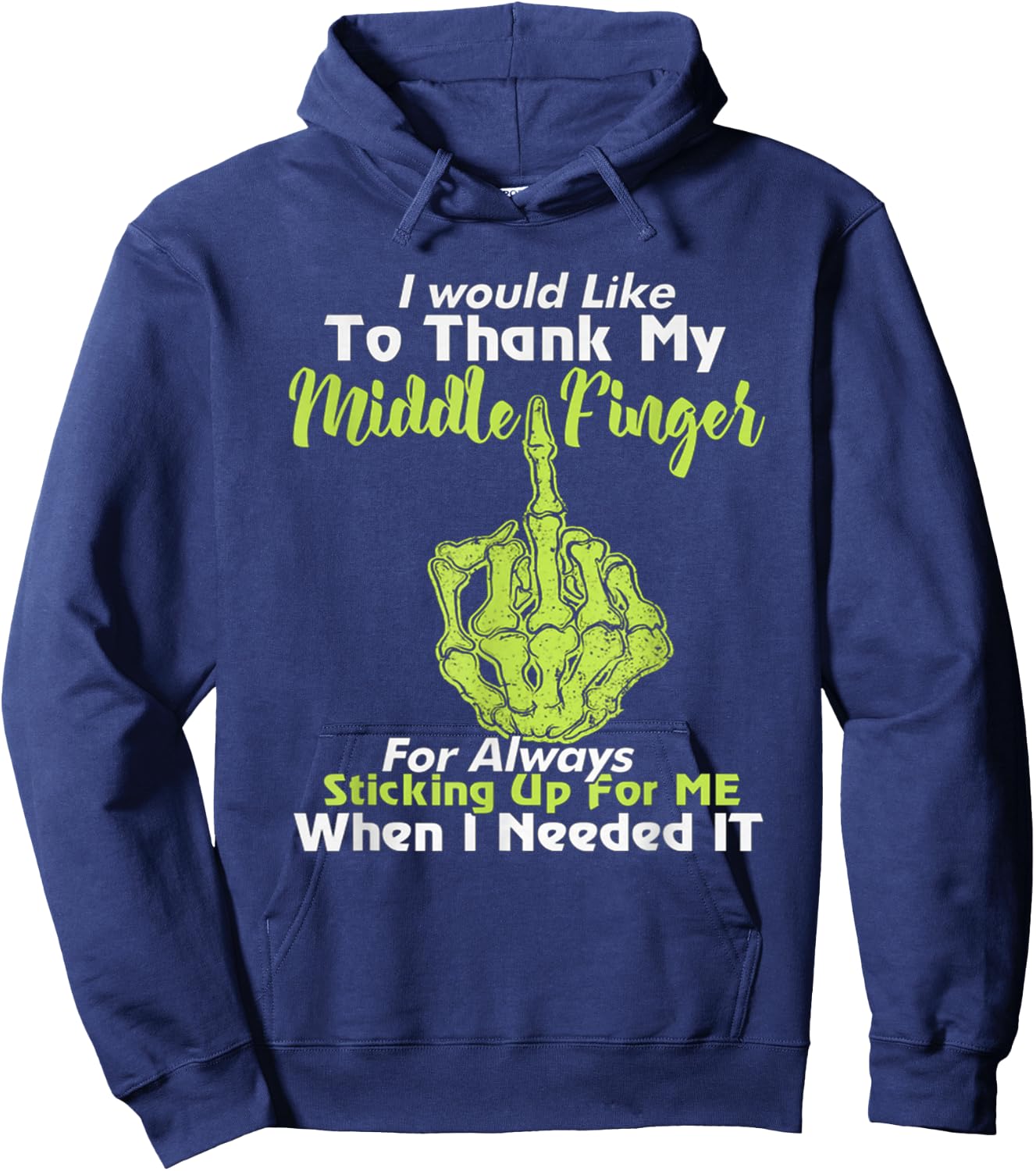 I Would Like To Thank My Middle Finger Hoodie - Hoodie | Navy