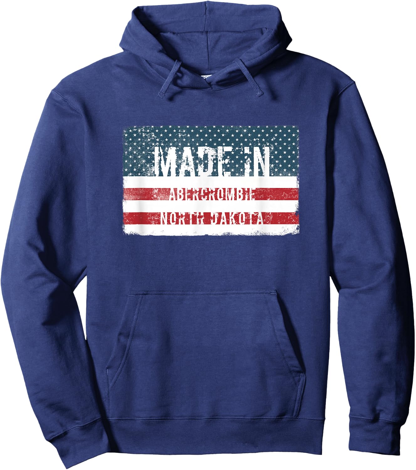 Made in Abercrombie, North Dakota Hoodie - Hoodie | Navy