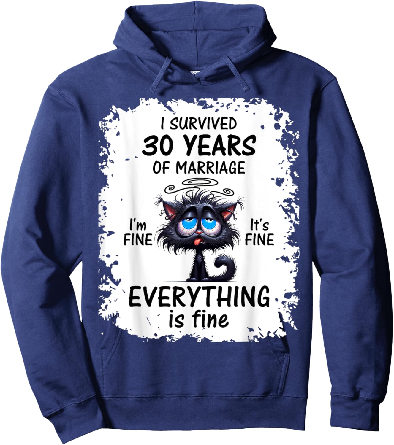 Pearl Wedding I Survived 30 Years Of Marriage Hoodie - Hoodie | Navy