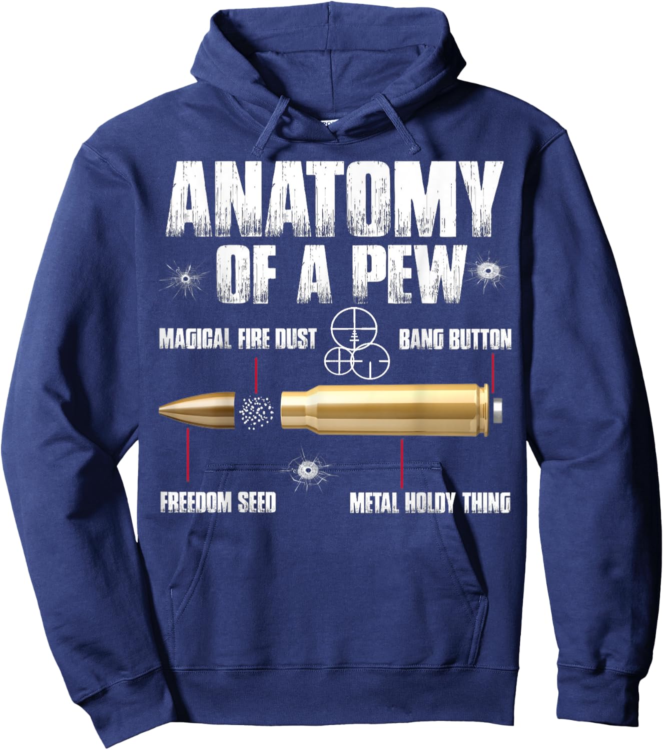 Anatomy Of A Pew Pew - Ammo Gun Lovers Hoodie - Hoodie | Navy