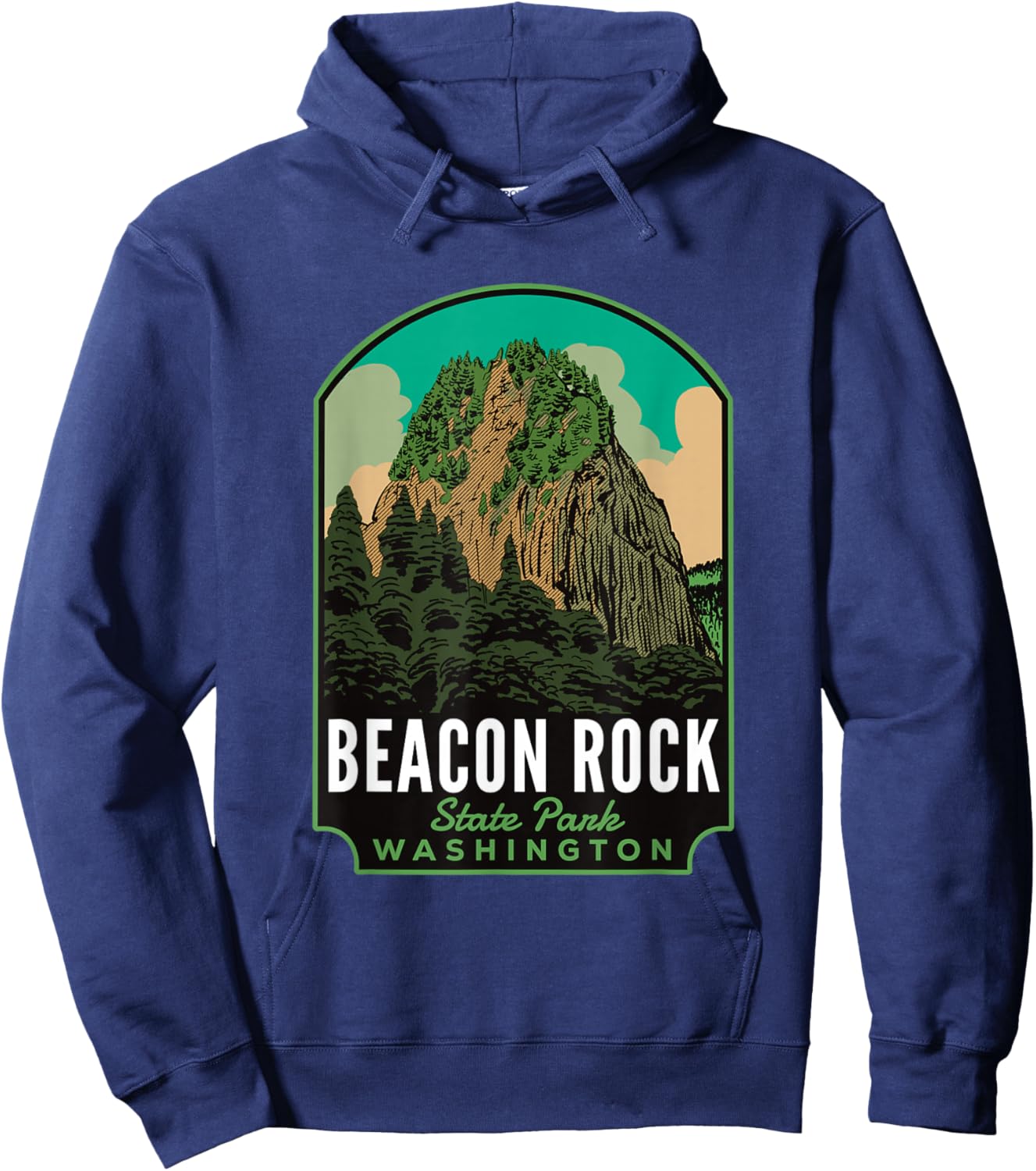 Beacon Rock State Park WA Hoodie - Hoodie | Navy