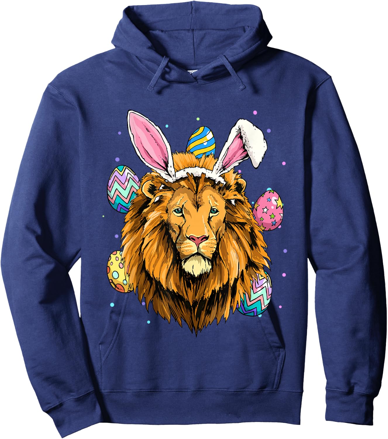 Easter Bunny Lion Funny Easter Lion Hoodie - Hoodie | Navy
