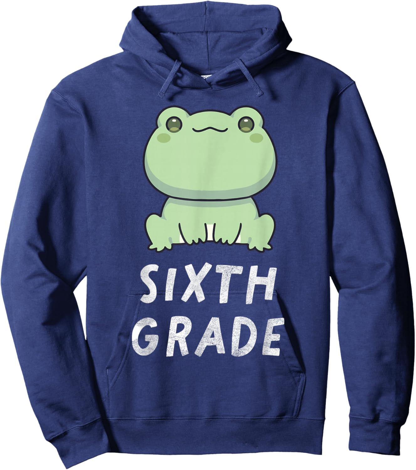 6th Grade Frog Back To School Student Teacher Hoodie - Hoodie | Navy