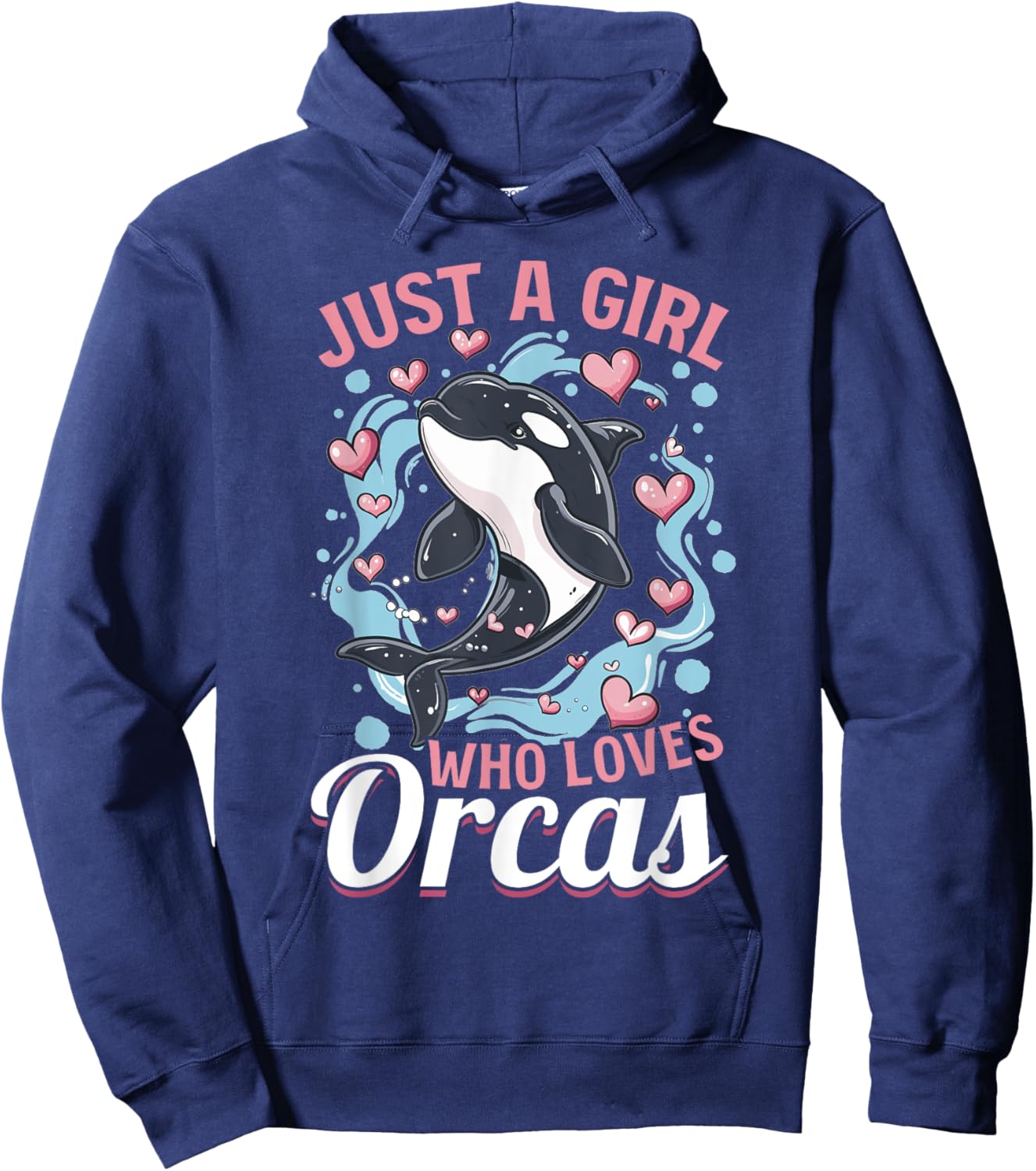 Funny Orca Animal Just a Girls who loves Orcas Hoodie - Hoodie | Navy