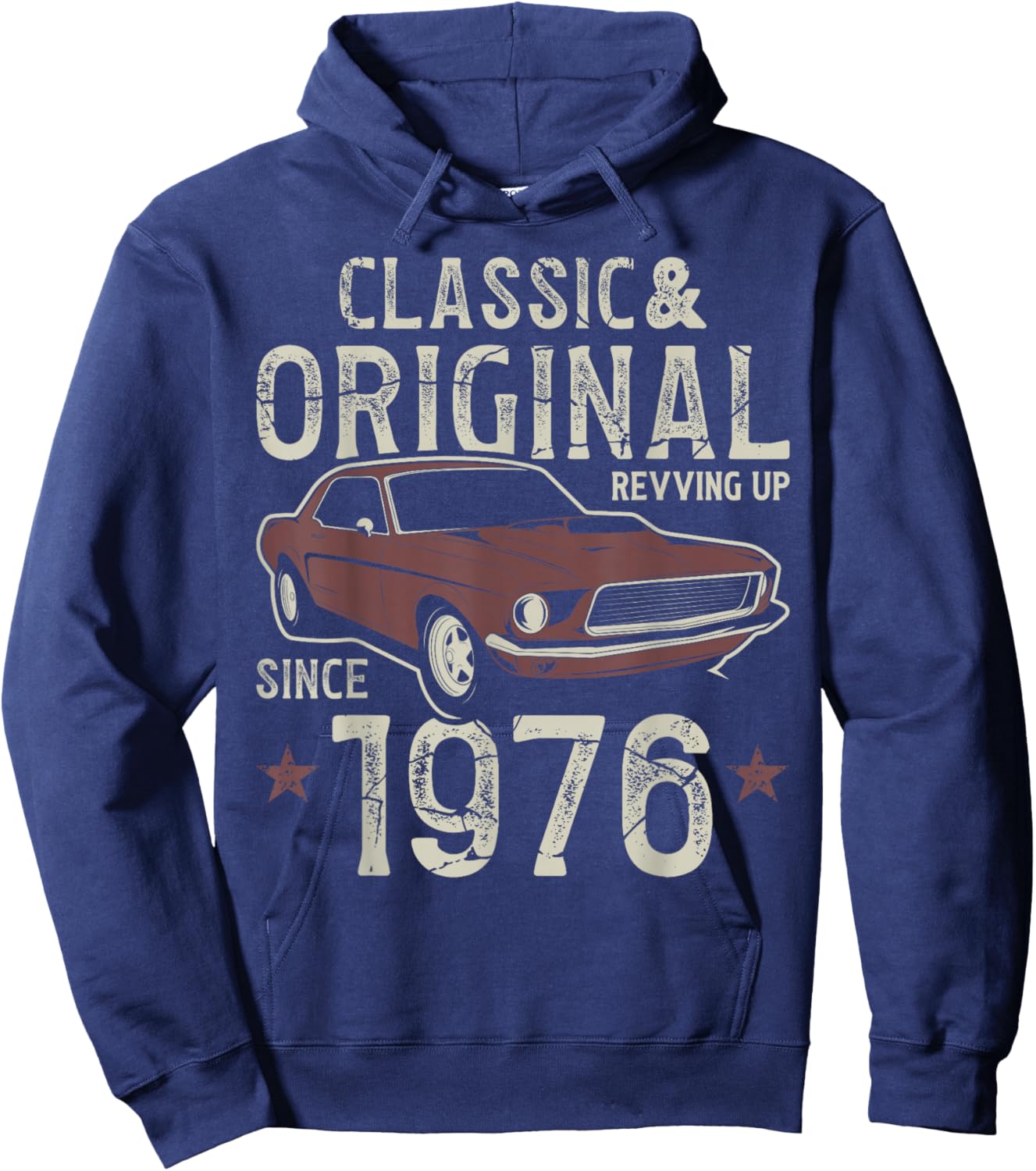 Born 1976 Classic Car 50th Birthday Hoodie - Hoodie | Navy