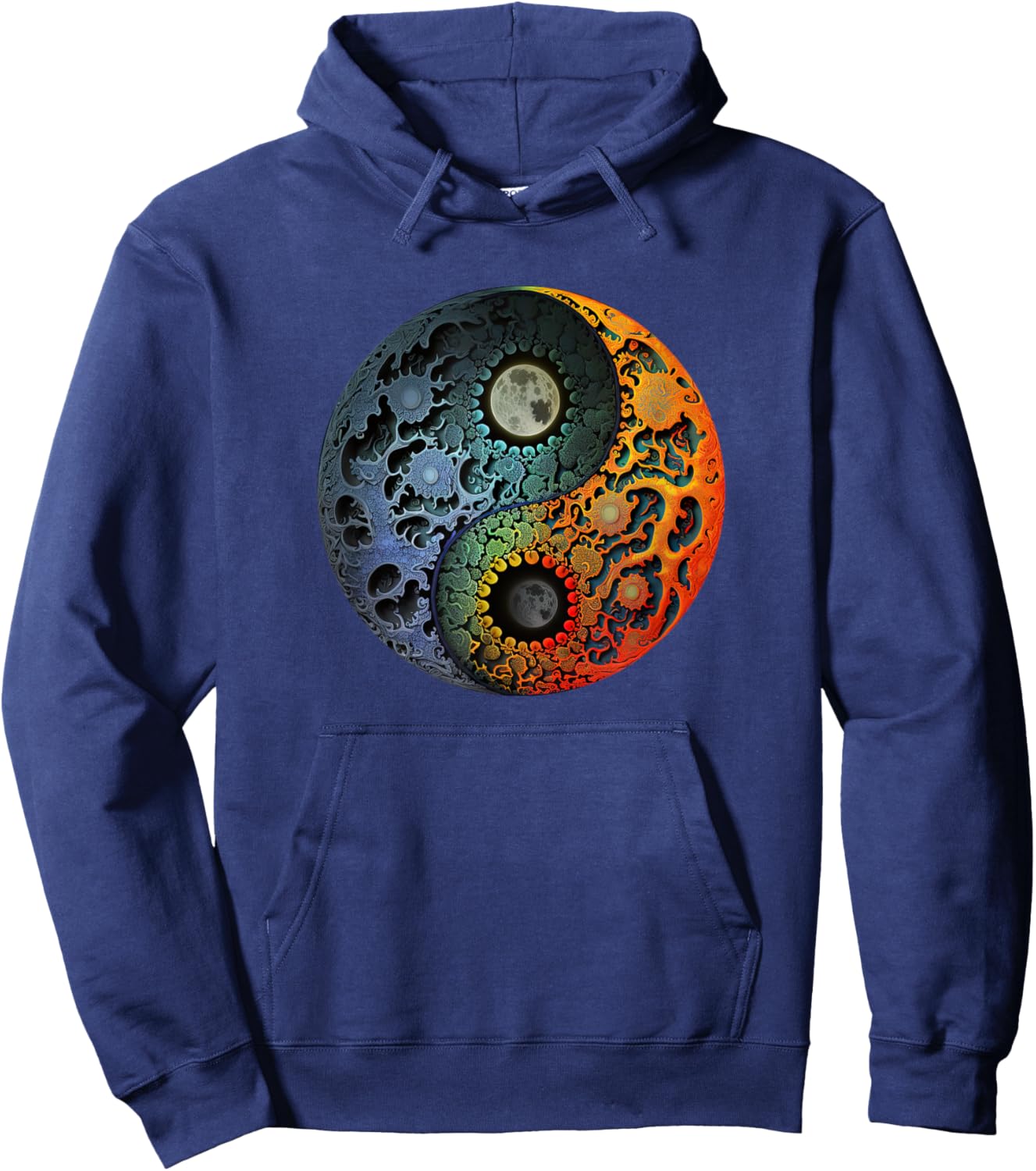 Yinyang Yoga Zen Yin yang Meditation Hoodie - Hoodie | Navy