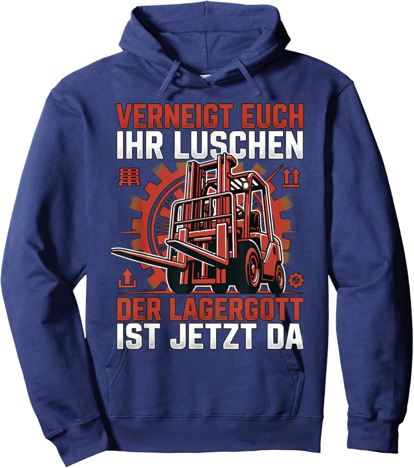Lagergott Gabelstaplerfahrer Lager Kollegen Hoodie - Hoodie | Navy